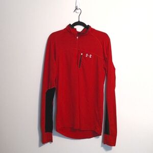 red under armour running 1/4 zip
